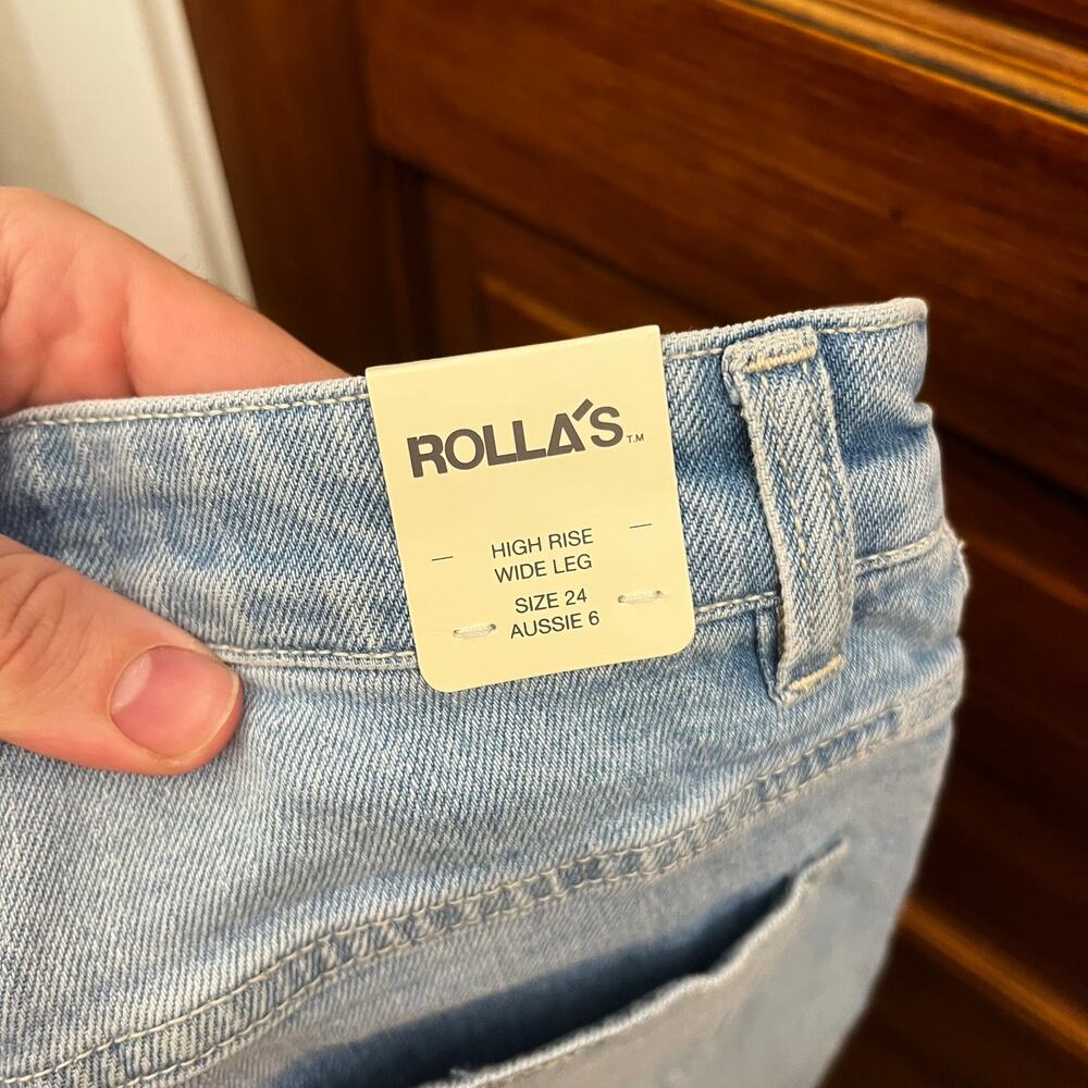 Rolla's High Rise Wide Leg Jeans size 24 NWT's Blu Jeans $129 - Picture 11 of 15